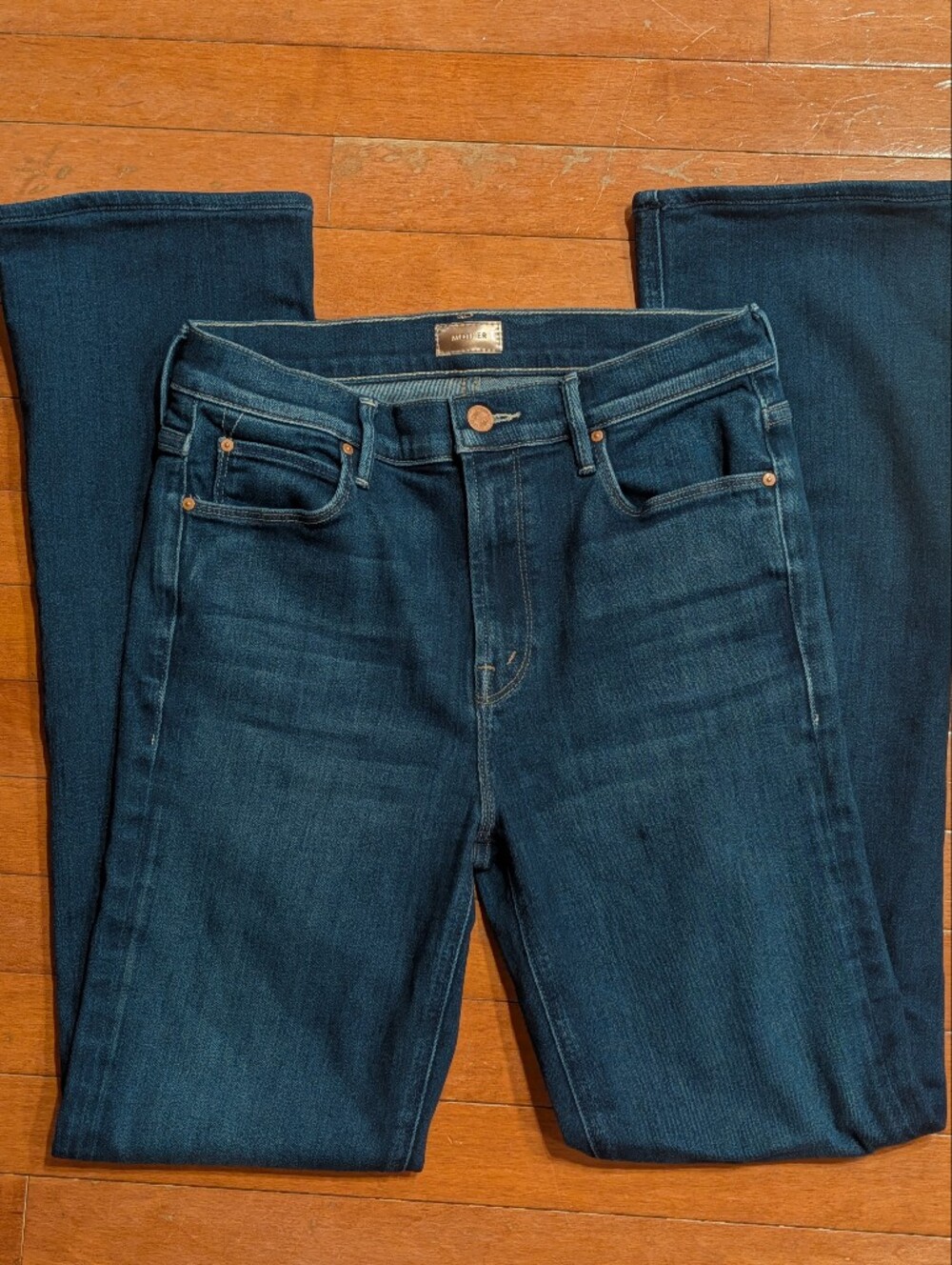 MOTHER Jeans The Runaway Home Movies Dark Blue Sz 29